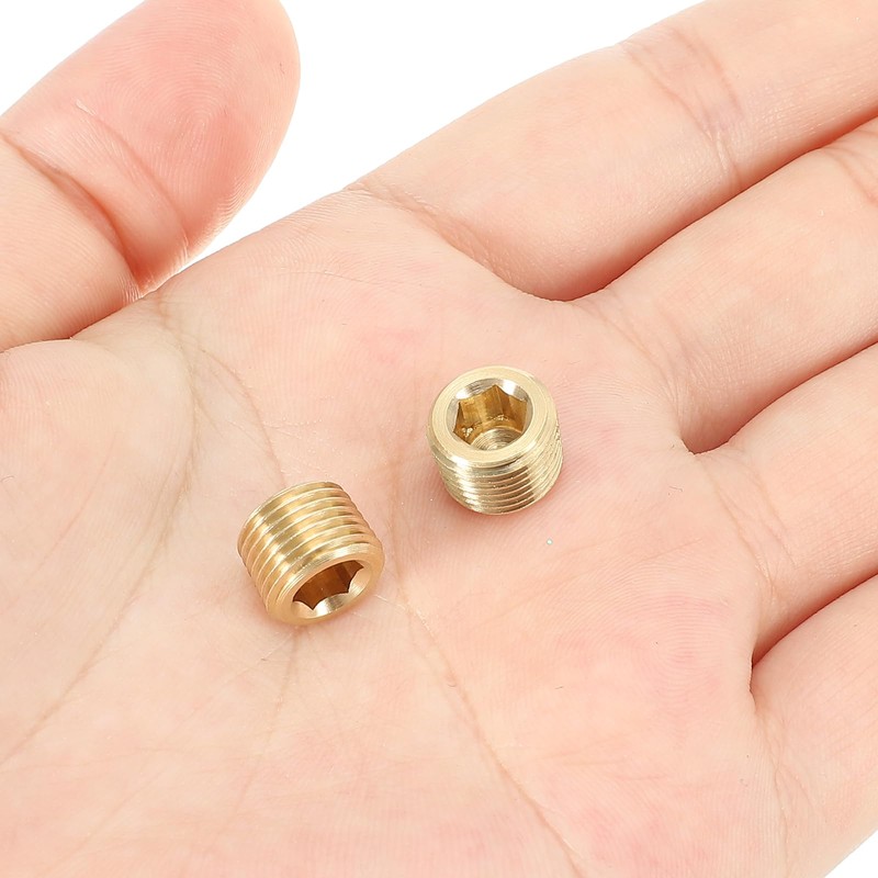 PATIKIL 5pcs 1/8" Female PT Pipe Plug Internal Hex Thread