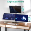 WALI Triple Monitor Stand, Free Standing Three Monitor Desk Mount