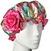 Kella Milla Stylish Satin Shower Cap - Vibrant Leaves