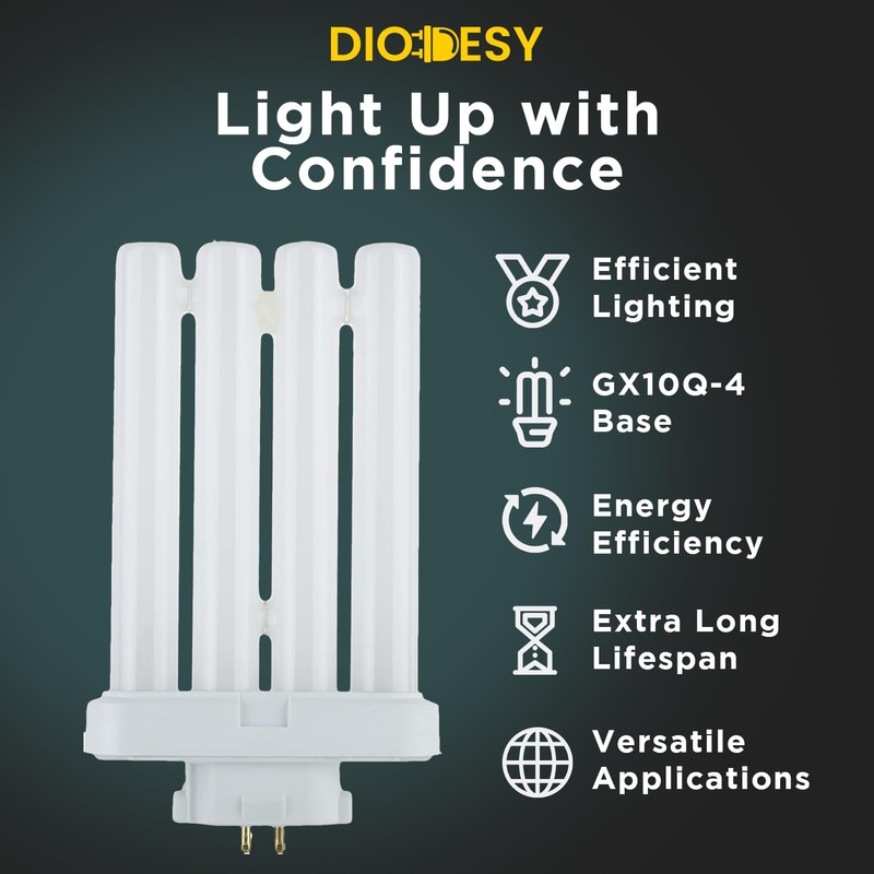Diodesy FML27/65K/2PK Fluorescent 27W 6500K Daylight Quad Tube FML CFL
