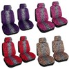 Evankin Universal Fit Car Front Seat Covers, Purple Leopard Car