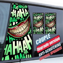 Joker Big Mouth Decorative Sticker For Door, Joker Car B-Pillar Sticker Decal, Vehicles, Dustproof, Scratchproof & Waterproof PET-Maretial Sticker sticker mule car sticker car decal Decoration - Color: Style 3