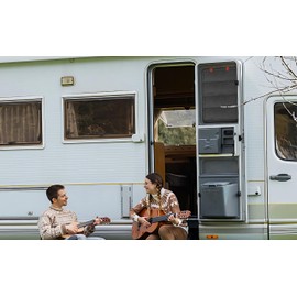 FDKJEJC Rv Door Window Shade Cover, Rv Blackout Curtains with Uv Protection(25 * 16 in), New Model Foldable Rv Blackout Window, Cover Camper Door Window Shade(Hook and Loop+Magnetic Version)