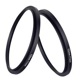 72mm-77mm Step Up Ring(72mm Lens to 77mm Filter, Hood,Lens Converter and Other Accessories) (2 Packs), Fire Rock 72-77 Aerometal Camera Lens Filter Adapter Ring