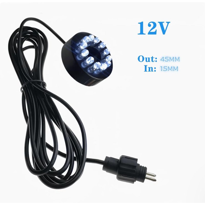 SGSLT Replacement 12V Underwater 12-LED Lights Ring Submersible Fountain Pond