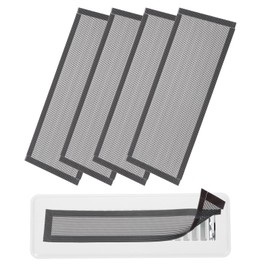 YOKIVE 5 Pcs Magnetic Floor Vent Covers, Floor Register Cover PVC Mesh Air Vent Screen Filters, Great for Home Floor, Wall, Ceiling, Catch Debris Hair Dust (Black, 11-Inch x 5-Inch)