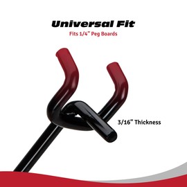 Presa Heavy Duty Black Steel Peg Board Shelving Hooks, 6-Inch, 50-Pack