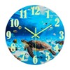jomparis Outdoor Clocks Waterproof 12 Inch Coastal Sea Turtle Luminous