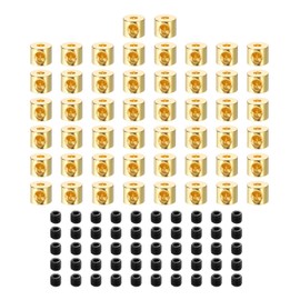 sourcing map 50pcs Pin Backs Locking Pin Locking Pin Keepers Locking Clasp Locking Pin Keeper Backs Locking Pin Backs Copper Pin (6mmx5mm, Gold Tone)