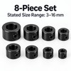 Drill Bit Depth Stop Collars for Woodworking – 8-Piece Adjustable