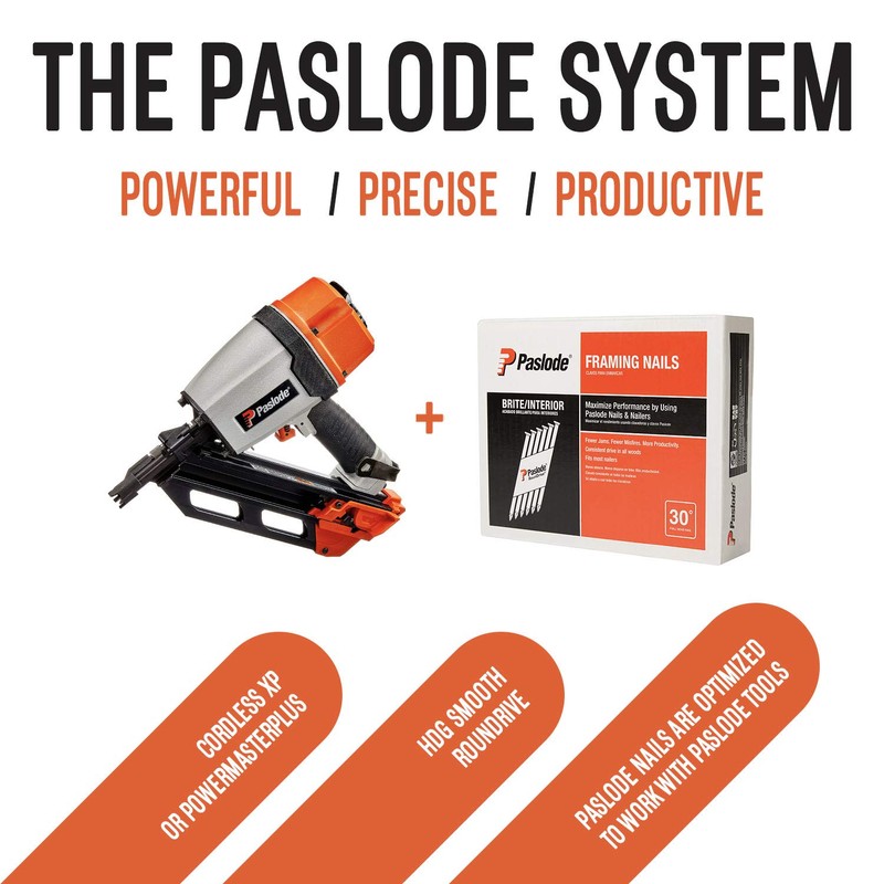 Paslode, Framing Nails, 650604, 30 Degree RounDrive Brite, 2 3/8
