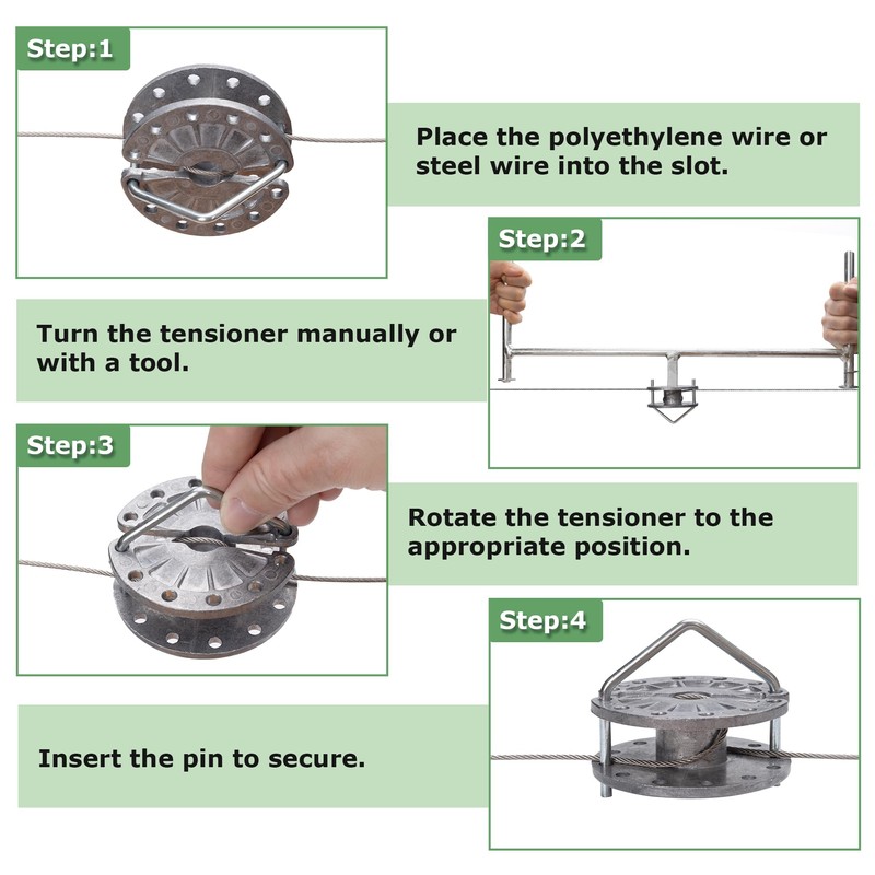 Electric Fence Wire Strainer, 10Pcs Rapid Wire Tensioner, Fence Tightener,