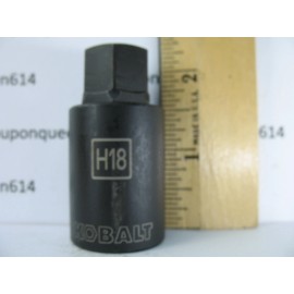 KOBALT 52070-0622, 1/2" Drive Impact Grade Hex Bit Socket H18mm - Brand New