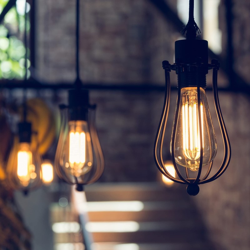 ledscom.de Pack of 3 Cage Lampshade, Black, 115 mm Diameter