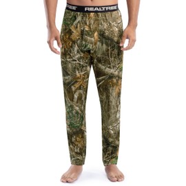Realtree Men's Heavyweight Fleece Thermal Underwear Long Johns Bottom, Edge Camo, X-Large
