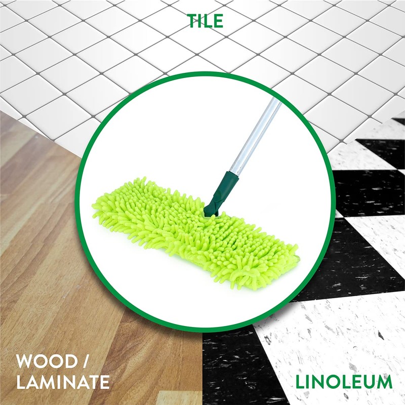 Pine-Sol Telescopic Microfiber Dry/Wet Mop – Dust Mopping for Cleaning