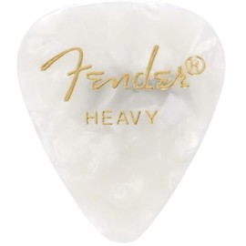 Fender Premium - Púas de guitarra de celuloide 351, color blanco Moto, pesado, paquete de 12