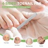 BALUCA Professional Stainless Steel Long Nail File for Thick Nails,