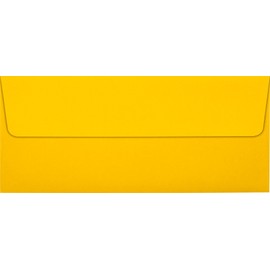 LUXPaper #10 Business Envelopes | Peel & Press | 4 1/8" x 9 1/2" | Sunflower Yellow | 80lb. Text | 500 Qty