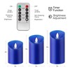 Windshell Blue Flame Candles (Blue LED Light Source), Moving Wick