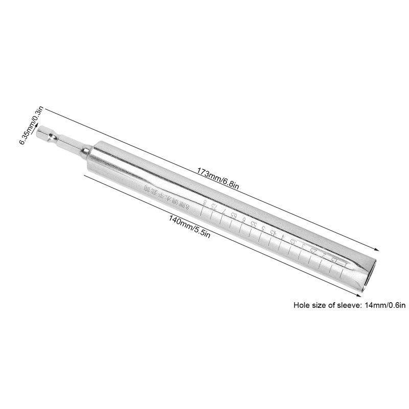 Electric Drills Hex Sleeve Horizontal Lengthened Integrated for 14mm Screwdriver