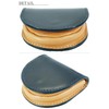 BlissLeather Oil, Cordovan, Genuine Leather Horseshoe-Shaped Coin Case (Interior: Tochigi