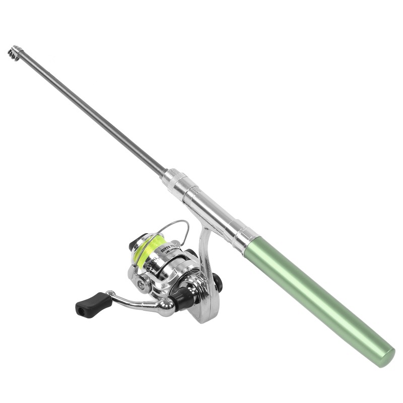 Portable Mini Pen Shape Fishing Rod Pole Pocket Retractable Fishing