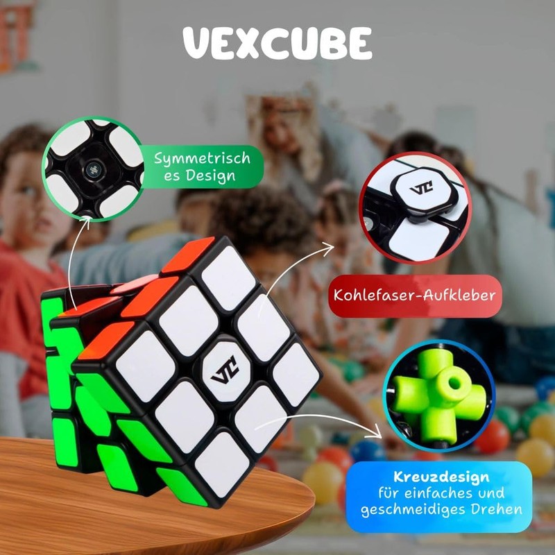 VexCube® Magic Cube 3 x 3 Speed Cube - Easy