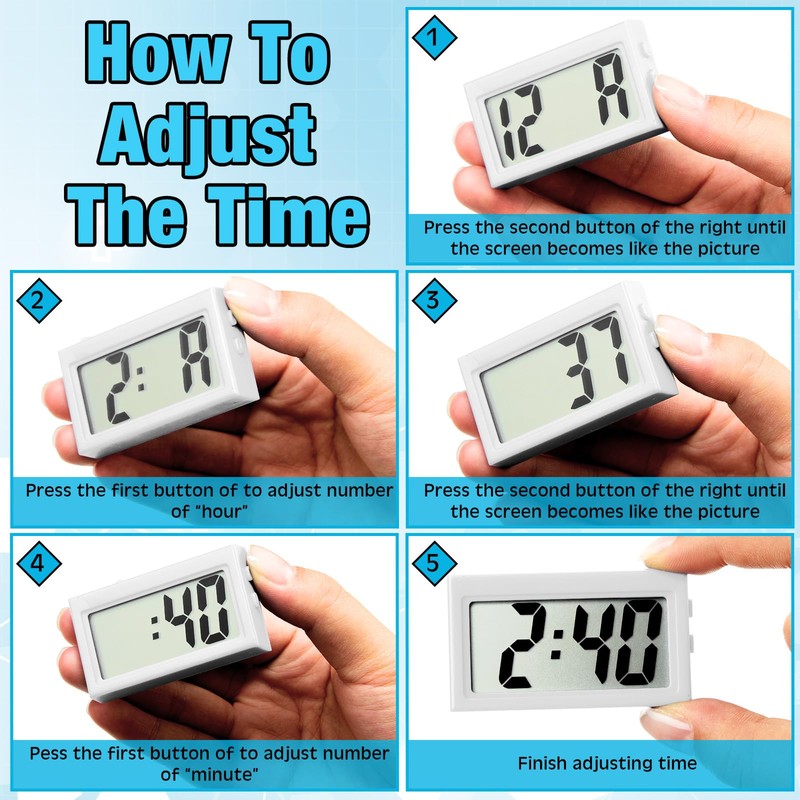 Frienda 3 Pieces Mini Digital Clock Small Digital Clock Stick