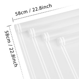 FOXOGO 30 Sheets Flower Wrapping Paper, Gradual Matte Bouquet Wrapping Paper Waterproof Floral Bouquet Packaging Paper 22.8 x 22.8 inch for Florist Supplies Packaging, Wedding, Birthday Gift (White)