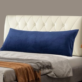 YANHOMY Navy Blue Body Pillow Cover Ultra Soft Body Pillow Pillowcase Navy Blue Long Pillow Case Cover 20 X 54 Inches with Hidden Zipper Closure for Adults Pregnant Women, Soft and Cozy (Navy Blue)