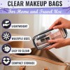Compact Clear Makeup Bag - 2 Pack Waterproof Cosmetic Pouch