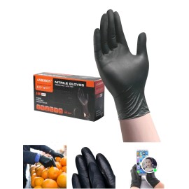 ANBOSON 100 Disposable Nitrile 5 mil Latex Free Medical Cleaning Food-Safe Gloves Medium
