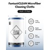 Fantasticlean Microfiber Cleaning Cloth Roll -75 Pack, Tear Away Microfiber