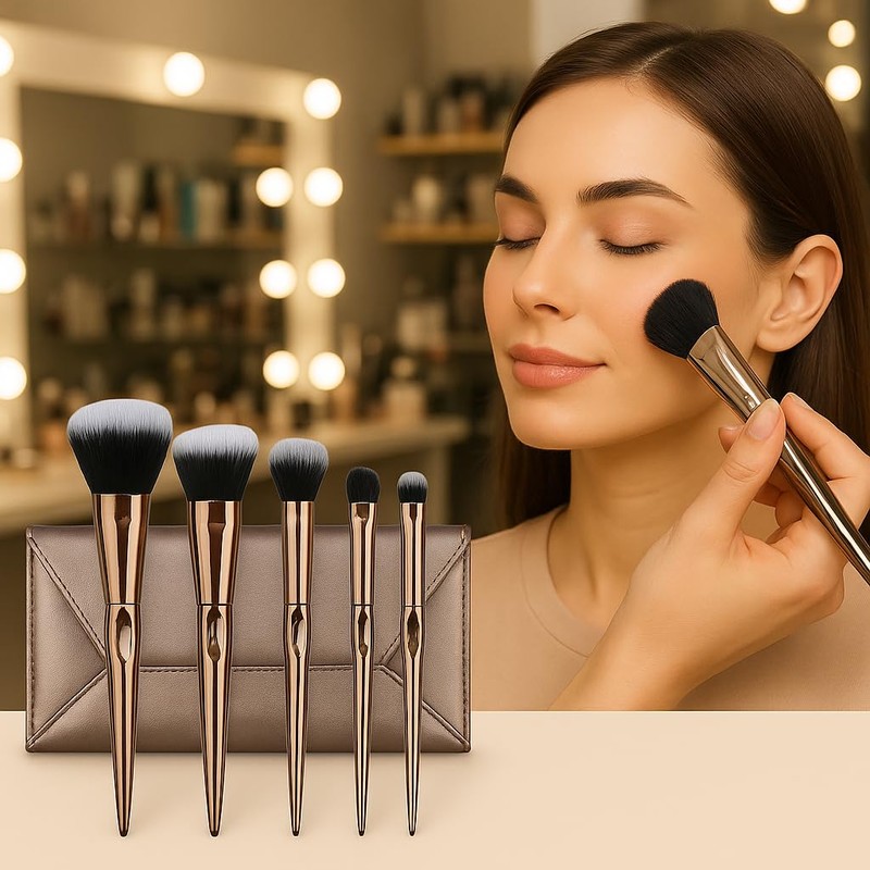 F.A.R.A.H. Gold Collection Brush Set - 6-Piece Makeup Brush Set
