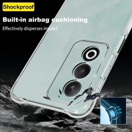 USTIYA Case for Oppo A80 5G Clear TPU Four Corners Military-Grade Protection Cover Transparent Soft funda