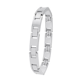 s.Oliver 2038003 Men's Stainless Steel Bracelet 17 + 4 cm Silver Comes in Jewellery Gift Box, One size, Stainless Steel, None
