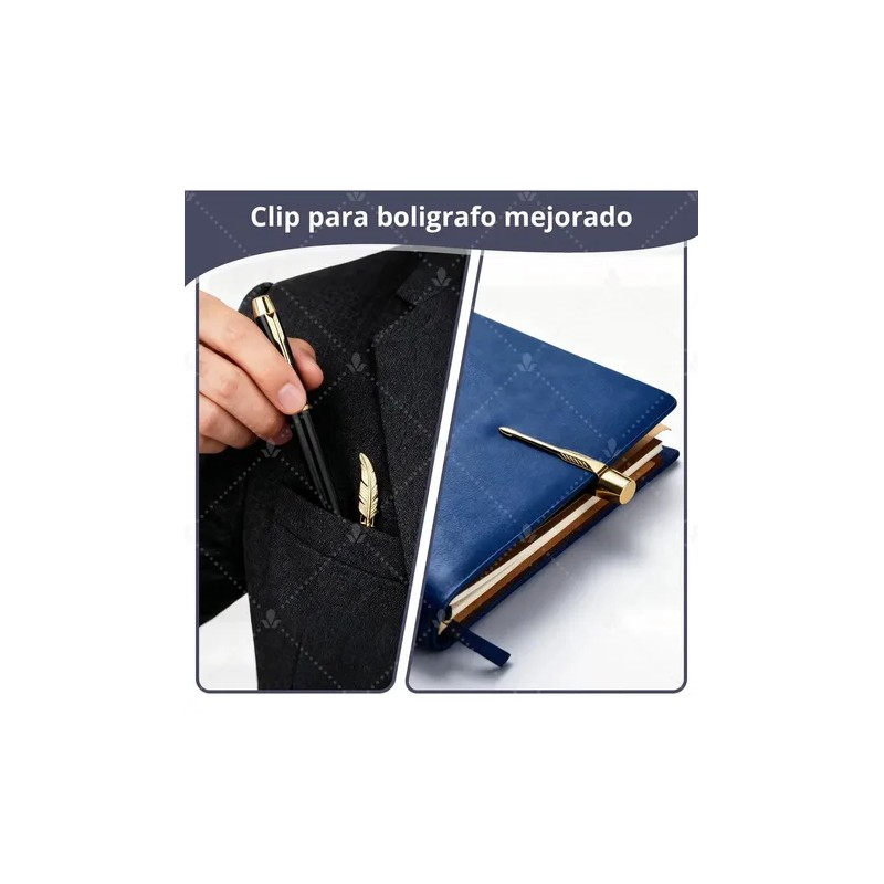 Bolígrafo Wiknices de Acero con Recambios y Estuche, Pack de