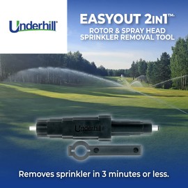 Underhill EasyOut 2in1 Sprinkler Removal Tool for Rotors and Spray Head Replacement with Torque Wrench, Irrigation Adjustment Pop-up Repair Tool, A-EO-SRT-RS