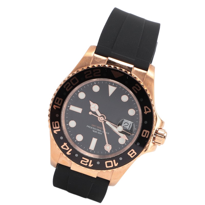 Men Field Watch Mineral Glass 50M Waterproof Silicone Strap Luminous