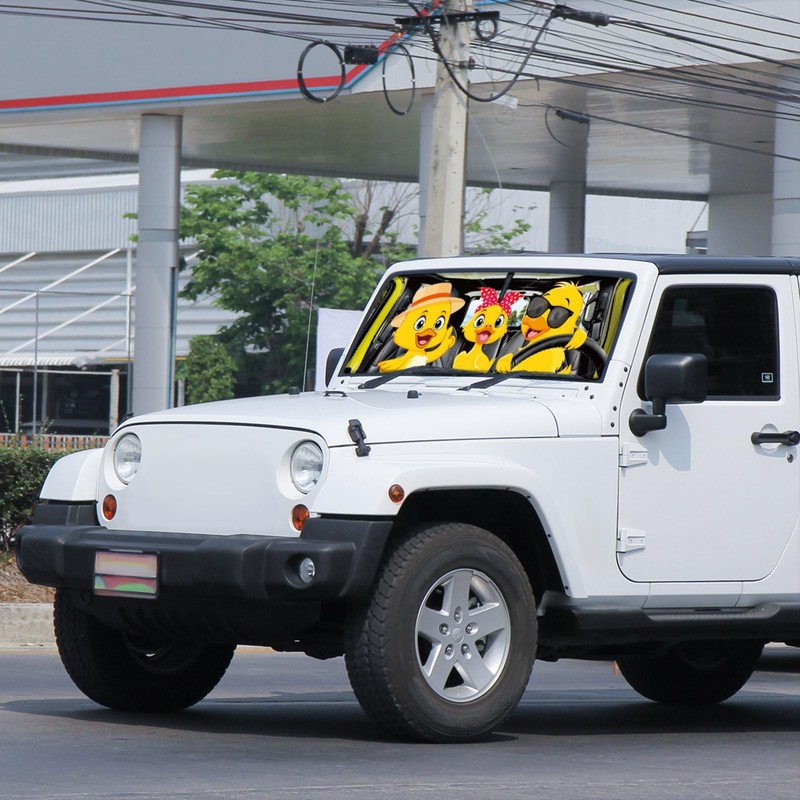 DaisyInner Windshield Sun Shade Compatible with Jeep Jk Jku Jl