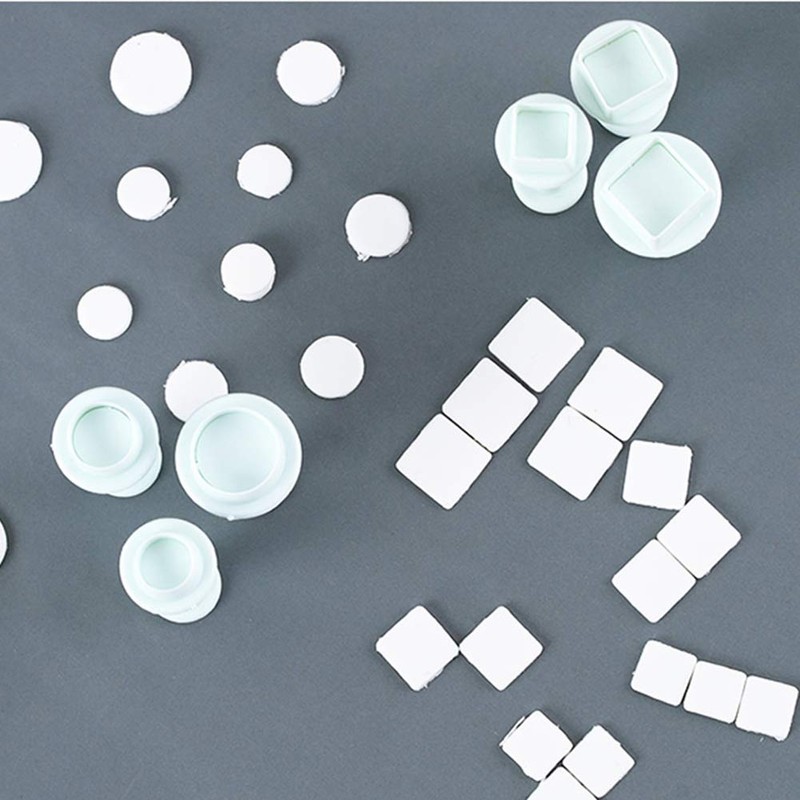 3Pcs Square Plunger Cutters Set Fondant Sugarcraft Decorating Cutters Tools-Tiny(0.6")
