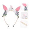 Vaguelly Easter Bunny Ear Headband Plush Rabbit Ears Hair Hoop