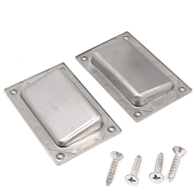 Bestgle 2 Pack Flush Recessed Sliding Rectangle Door Pull Handles