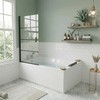 Bathtub Glass Shower Door 30" x 55", Pivot Swing Hinged