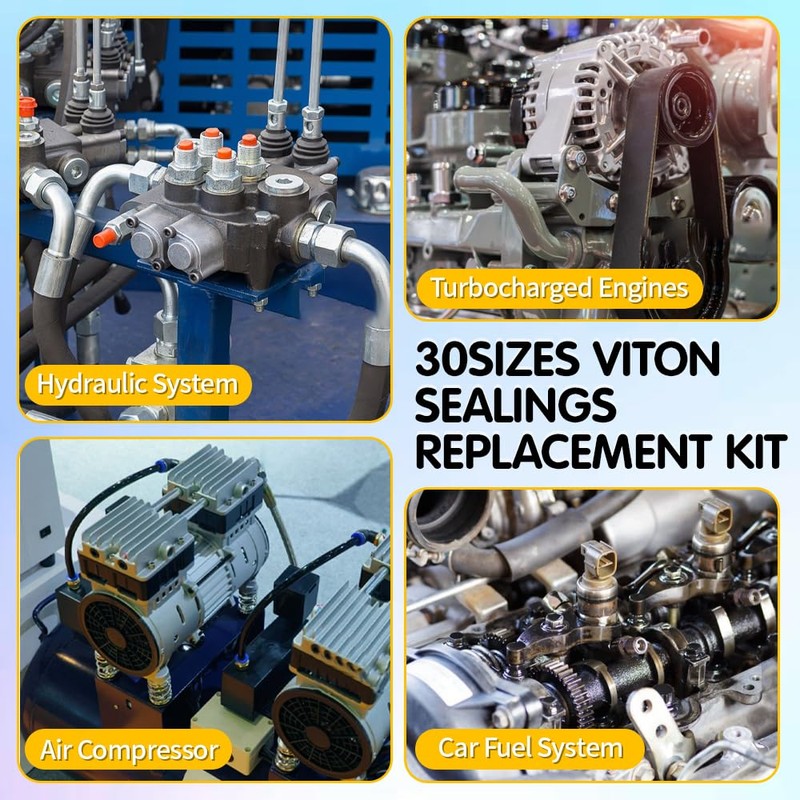 Langina 396PCS 30Sizes Viton O-Ring Kit, Metric Viton O Ring