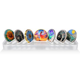 CHURYUML Acrylic AA Coin Holder Display - AA Chip Holder Display Case Holds 11 Sobriety Coin Recovery Chips NA Medallions, Inspirational Sober Gifts for Women & Men for Celebrating Milestones
