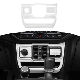 RT-TCZ for Jeep JL Center Dash Window Switch Panel Trim Media Port Cover for Jeep Wrangler JL JLU 2018+ for Gladiator JT 2020+ White Interior Accessories 3pcs