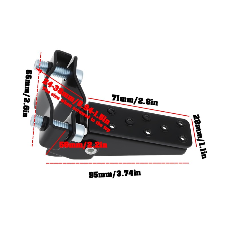 MechPort 1 Pair Bicycle Steel Foldable Folding Fork Foot Step