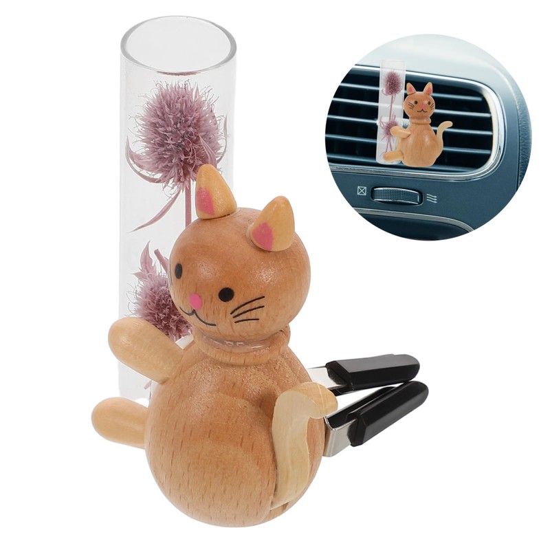 ABOOFAN Magnetic Cat Fridge Magnet Aromatherapy Car Vent Flower Vase